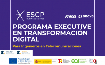 ESCP Business School y el Colegio Oficial de Ingenieros de Telecomunicación de Andalucía Occidental y Ceuta han firmado un acuerdo de colaboración para la difusión del Programa de Formación Executive en Transformación Digital destinado a trabajadores